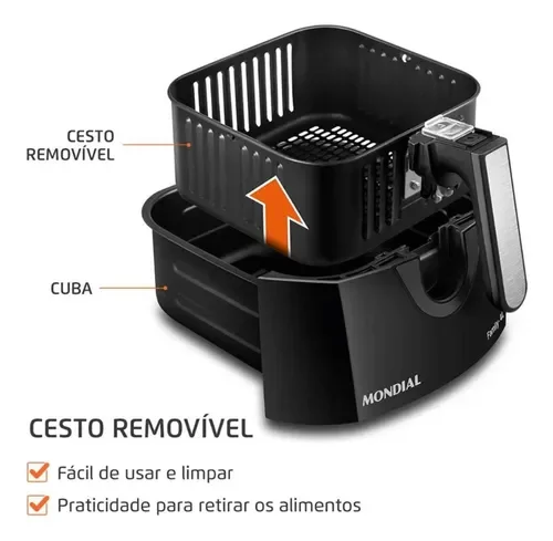 Fritadeira Elétrica Air Fryer Mondial Digital 4 Litros AFN-40-DI 127V - AP / MT