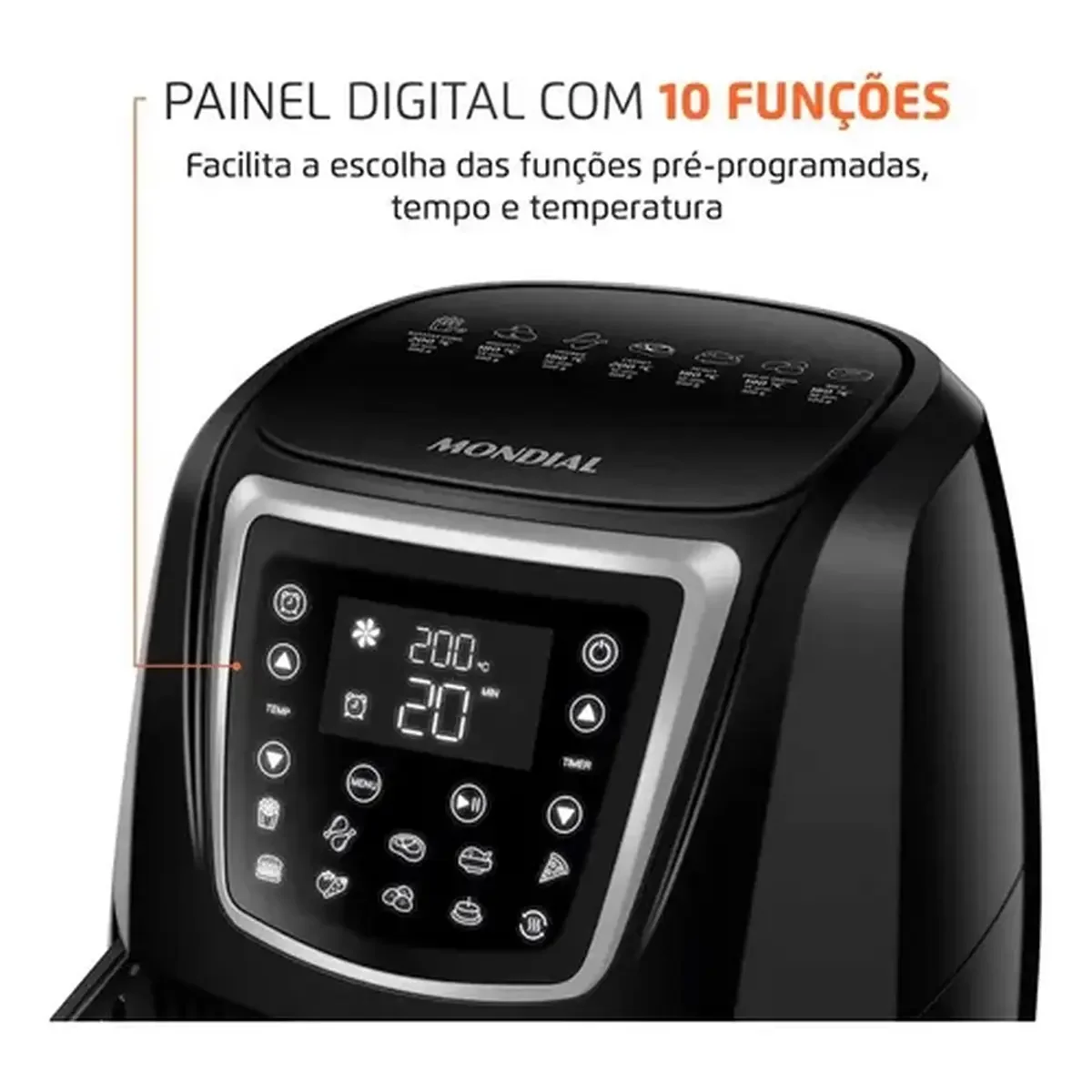 Fritadeira Elétrica Air Fryer Mondial Digital 4 Litros AFN-40-DI 127V - AP / MT