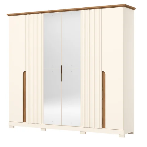Roupeiro Napoli 6 Portas 6 Gavetas D308-129 Nature/Off White