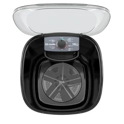 Lavadora de Roupa Tanquinho Semiautomática 10kg MLT10 127v Preto - Mueller
