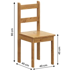 Conjunto de Mesa Apa com 06 Cadeiras Madeira Maciça 53-58 Verniz Nogueira - Tabulae