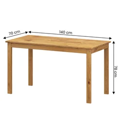 Conjunto de Mesa Apa com 06 Cadeiras Madeira Maciça 53-58 Verniz Nogueira - Tabulae
