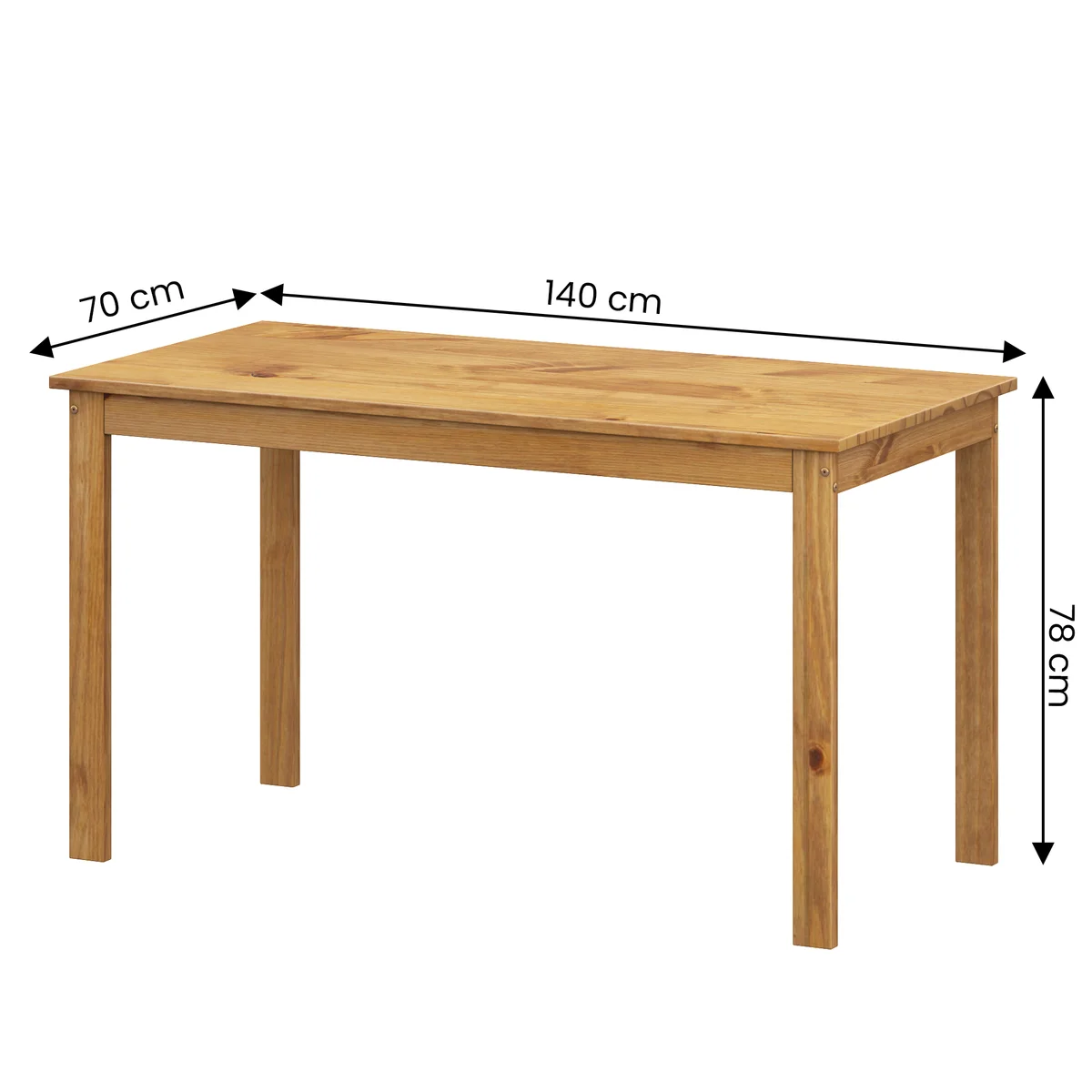 Conjunto de Mesa Apa com 06 Cadeiras Madeira Maciça 53-58 Verniz Nogueira - Tabulae
