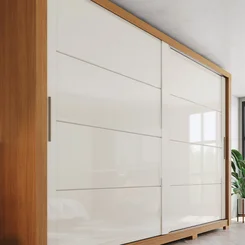 Roupeiro Palace 2 Portas Deslizantes 4 Gavetas D237-221 Cinamomo/Off White - Henn