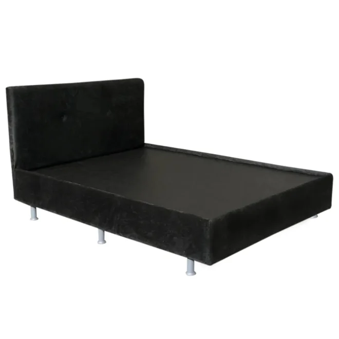 KIT Cama Cunha Casal Mola Bonnell Pillow Top 138X188 Cinza - Marjom