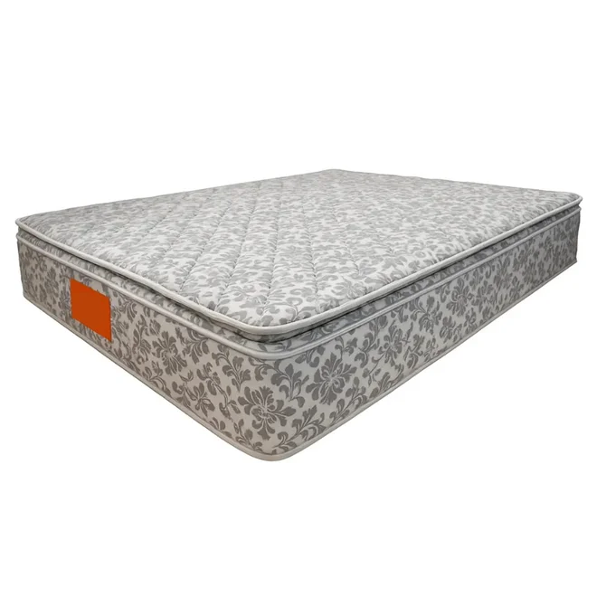 KIT Cama Cunha Casal Mola Bonnell Pillow Top 138X188 Cinza - Marjom
