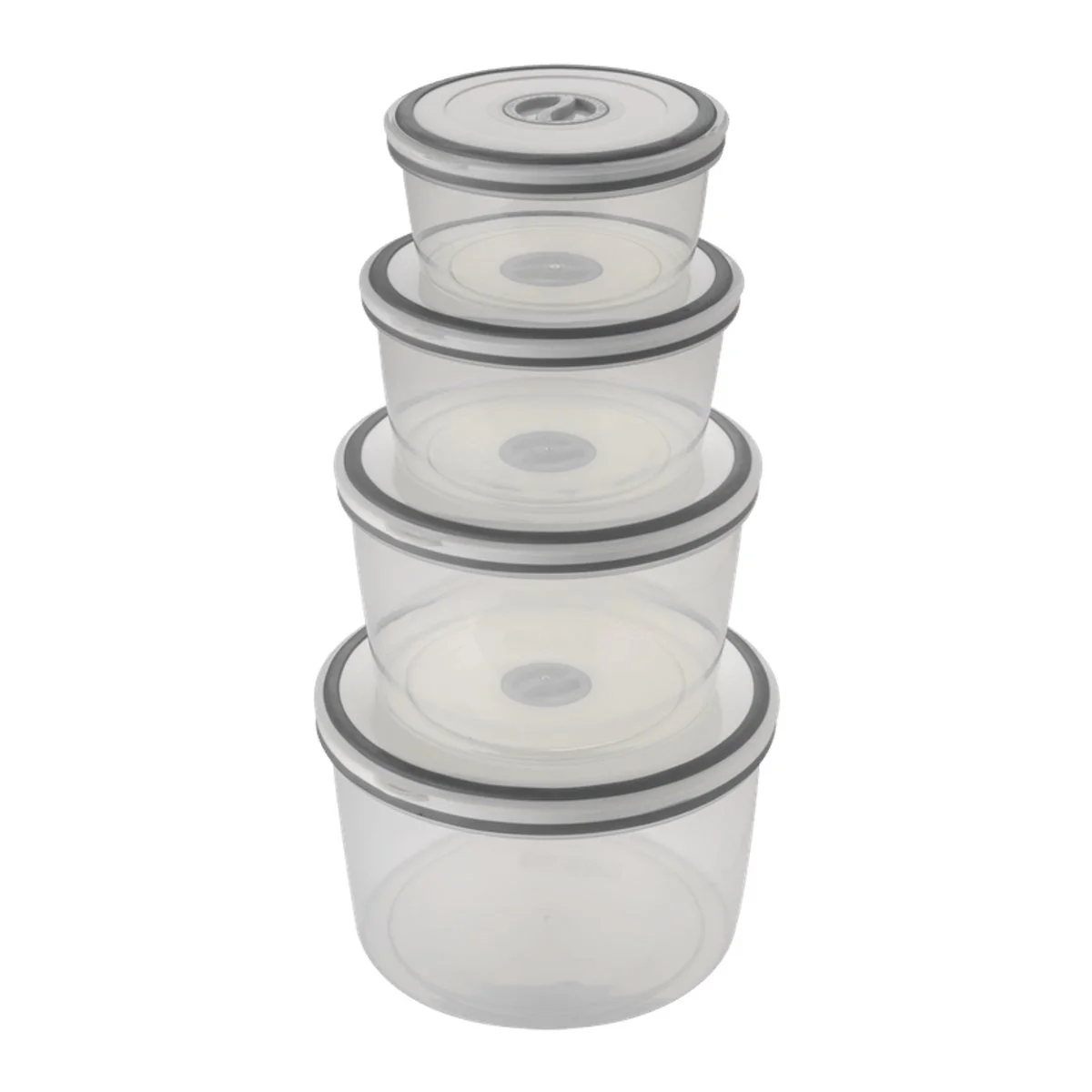 Kit Potes Herméticos Redondos Electrolux Plástico Branco 4 Peças - AP / MT