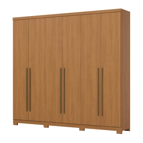 Roupeiro New Jade 6 Portas 3 Gavetas D345-214 Cinamomo - HENN
