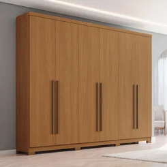 Roupeiro New Jade 6 Portas 3 Gavetas D345-214 Cinamomo - HENN