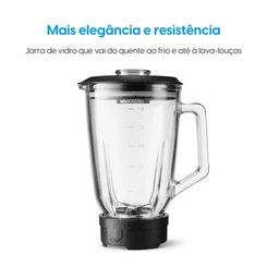 Liquidificador Super Force 1,9L 900W Jarra de Vidro 127V Preto - Elgin