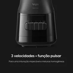 Liquidificador Super Force 1,9L 900W Jarra de Vidro 127V Preto - Elgin