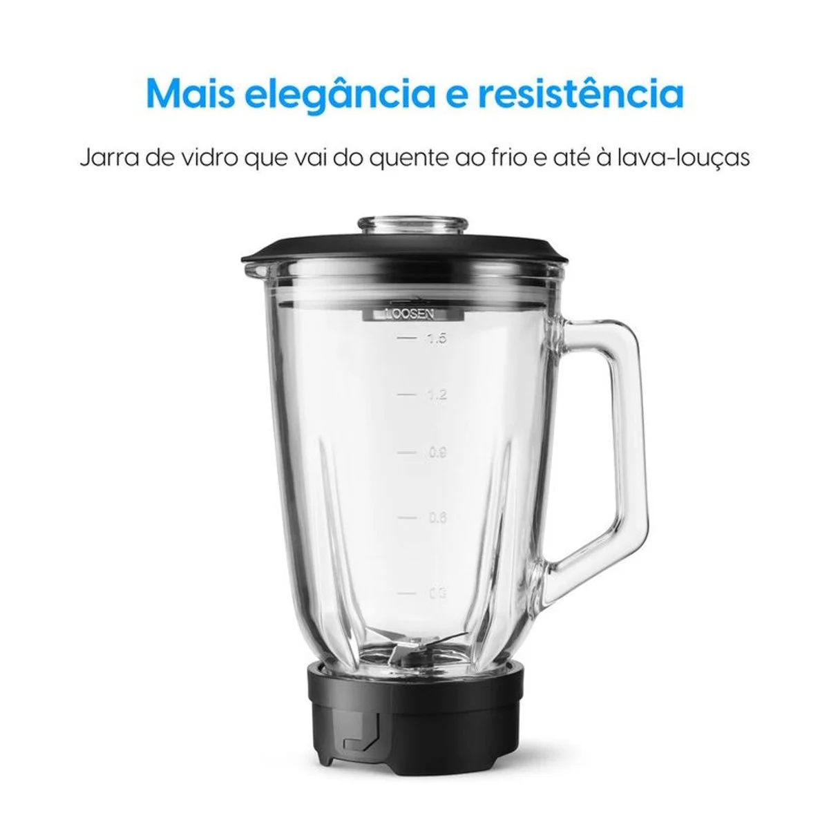 Liquidificador Super Force 1,9L 900W Jarra de Vidro 127V Preto - Elgin