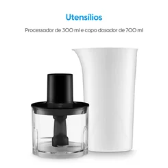 Mixer Turbo Chef 3 em 1 500W 127V Preto M-14 - Elgin