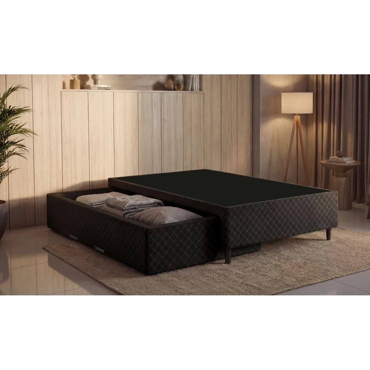Conjunto Colchão SonoPromax C/Base Gaveta 063X098X198 Cinza - Gazin