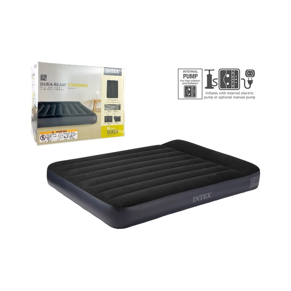 Colchão Inflável Tamanho Queen 60x80x10cm - BZ/IMP