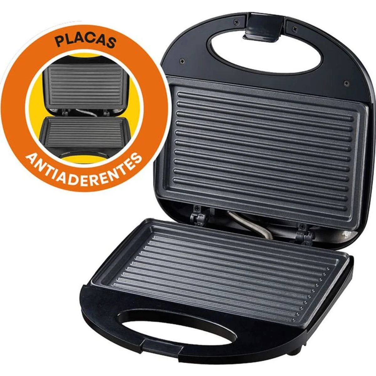 Sanduicheira Grill Classic 2 em 1 750W 127V Preto - Mallory
