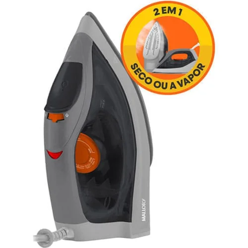 Ferro a Vapor e a Seco Jupiter Maxx 127V Cinza e Branco - Mallory