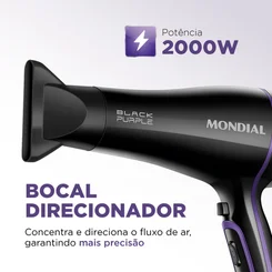 Secador de Cabelo SCN-01 127V 2000W Preto - Mondial