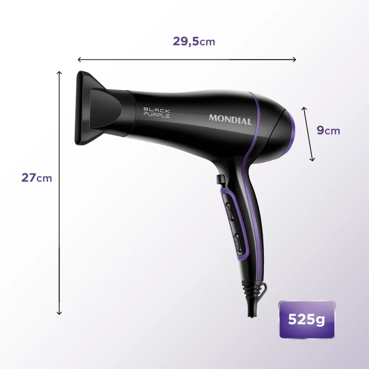 Secador de Cabelo SCN-01 127V 2000W Preto - Mondial