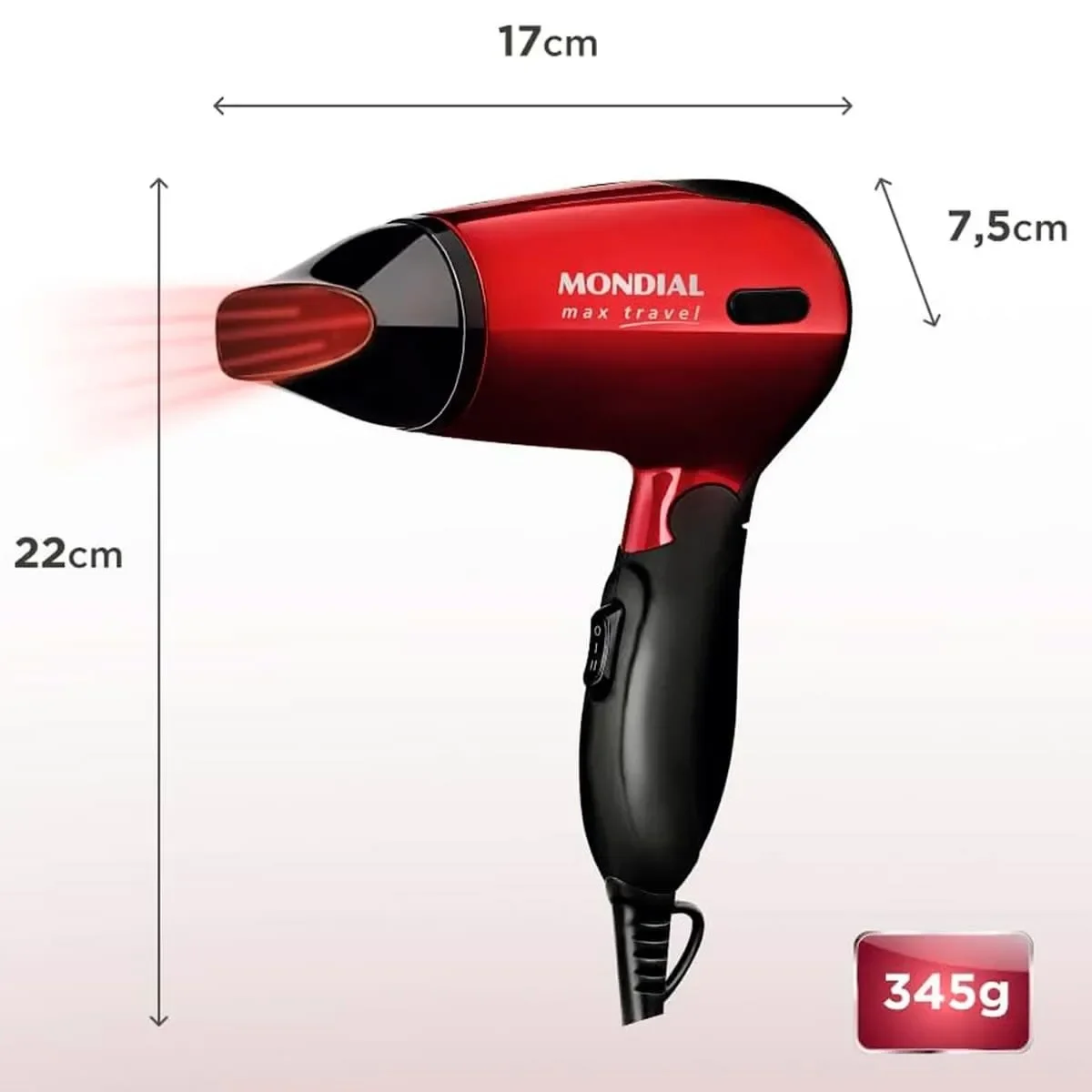 Secador De Cabelo SC-10 Bivolt Vermelho - Mondial