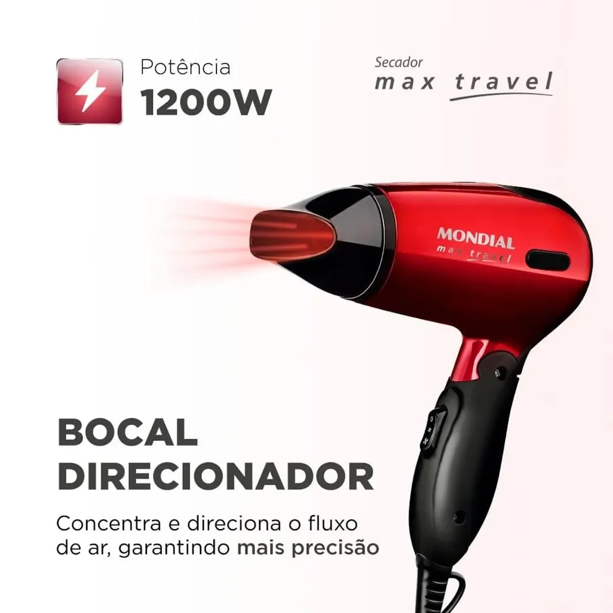 Secador De Cabelo SC-10 Bivolt Vermelho - Mondial