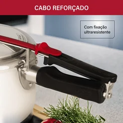 Panela de Pressão Clock Original 4,5L Alumínio Polida Fechamento Interno - AP / MT
