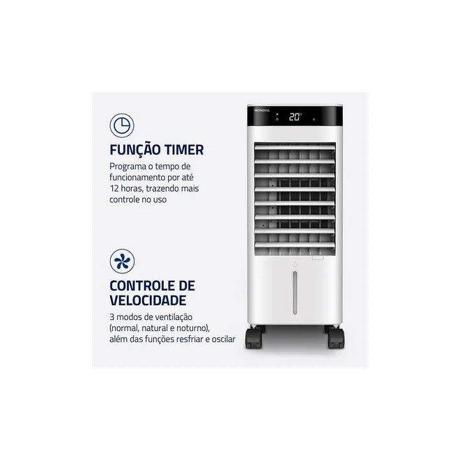 Climatizador de Ar Mondial Fresh Air CL-07L 7L 90W 127V Branco - AP / MT