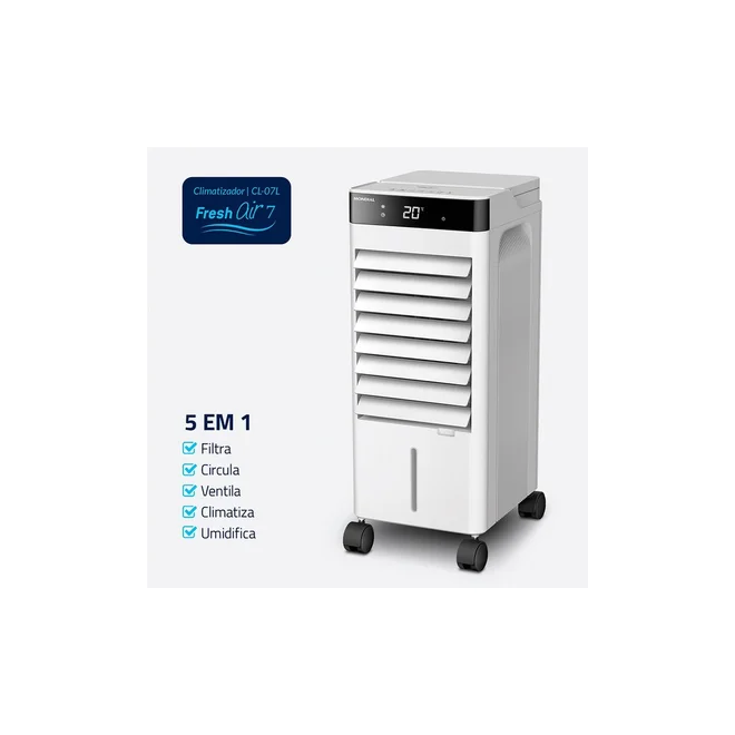 Climatizador de Ar Mondial Fresh Air CL-07L 7L 90W 127V Branco - AP / MT