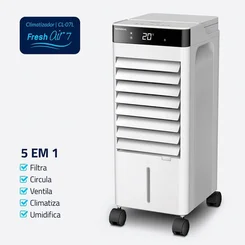 Climatizador de Ar Mondial Fresh Air CL-07L 7L 90W 127V Branco - AP / MT