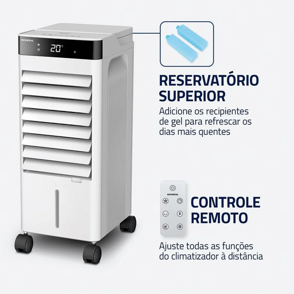 Climatizador de Ar Mondial Fresh Air CL-07L 7L 90W 127V Branco - AP / MT