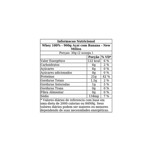 WHEY 100 ACAI C/BANANA 900G POTE-1090 LOTEOF004422 - AP / MT