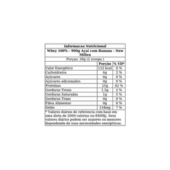 WHEY 100 ACAI C/BANANA 900G POTE-1090 LOTEOF004422 - AP / MT