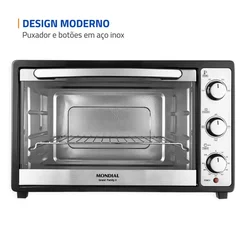 Forno Elétrico Mondial Grand Family II 52L FRN-52-B Preto/Inox 127V - AP / MT