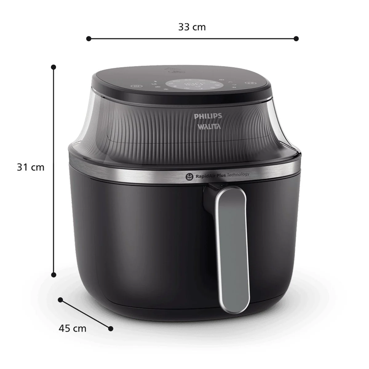 Airfryer Philips Walita Série 3000 XL 7,2L Digital com Visor Preto NA341/00 - AP / MT