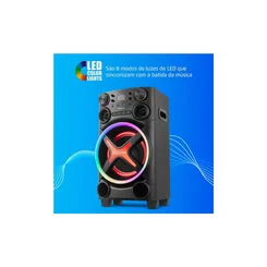 Torre de Som Mondial TM-1200 1200W RMS Bluetooth Luzes LED Bivolt - AP / MT