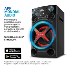 Torre de Som Mondial TM-1200 1200W RMS Bluetooth Luzes LED Bivolt - AP / MT