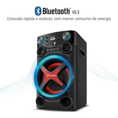 Torre de Som Mondial TM-1200 1200W RMS Bluetooth Luzes LED Bivolt - AP / MT