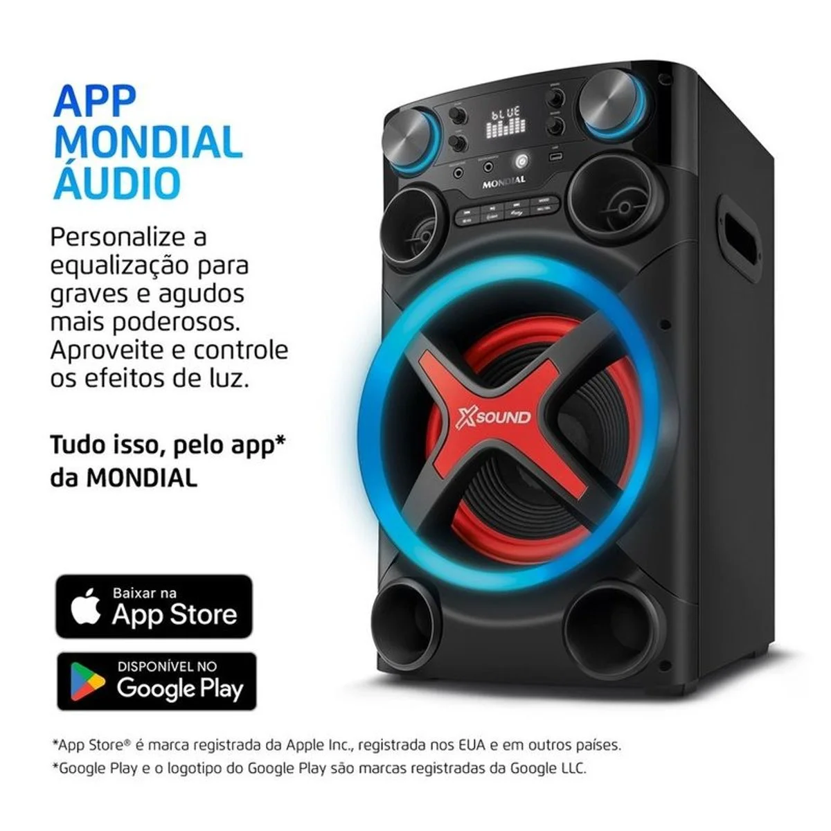 Torre de Som Mondial TM-1200 1200W RMS Bluetooth Luzes LED Bivolt - AP / MT