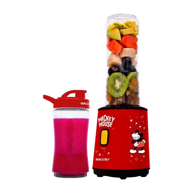 Liquidificador Individual Mallory Mickey Mouse 300W 2 Copos 400ml e 600ml 127V - AP / MT