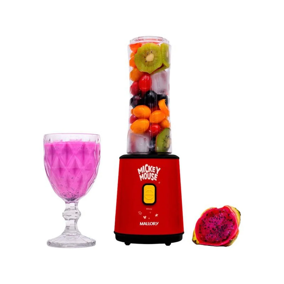 Liquidificador Individual Mallory Mickey Mouse 300W 2 Copos 400ml e 600ml 127V - AP / MT