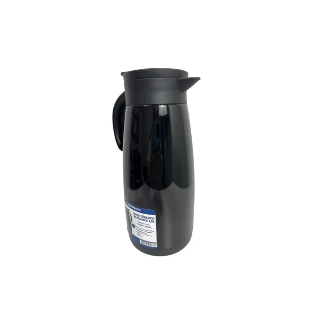 Bule Térmico Soprano Elegance 1,5L Inox com Gatilho Preto - AP / MT