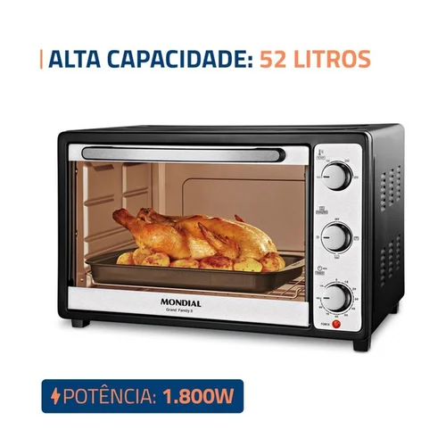 Forno Elétrico Mondial Grand Family II FR-52-W 52L Branco 127V - AP / MT