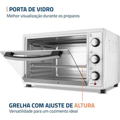 Forno Elétrico Mondial Grand Family II FR-52-W 52L Branco 127V - AP / MT