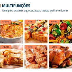Forno Elétrico Mondial Grand Family II FR-52-W 52L Branco 127V - AP / MT