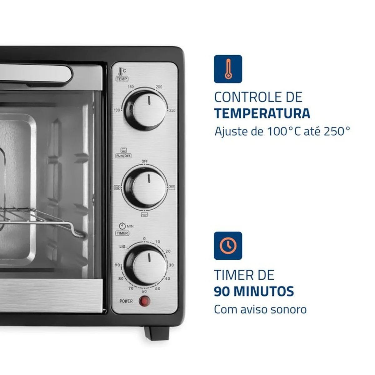 Forno Elétrico Mondial Grand Family II FR-52-W 52L Branco 127V - AP / MT