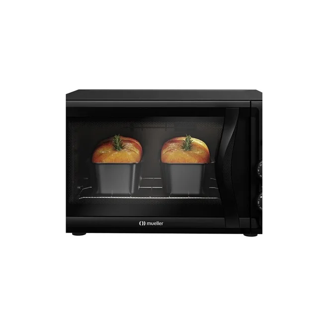 Forno Elétrico de Bancada Mueller MFB50F 50L Preto Fosco 127V Vidro Duplo com Grill - AP / MT