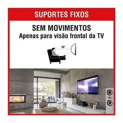 Suporte para TV Universal Fixo Brasforma SBRU951 10" a 90" - AP / MT