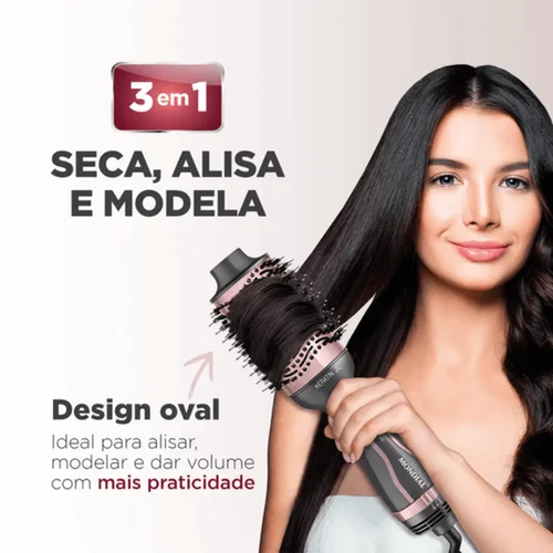 Escova Secadora Bivolt Gray Rosa - Mondial