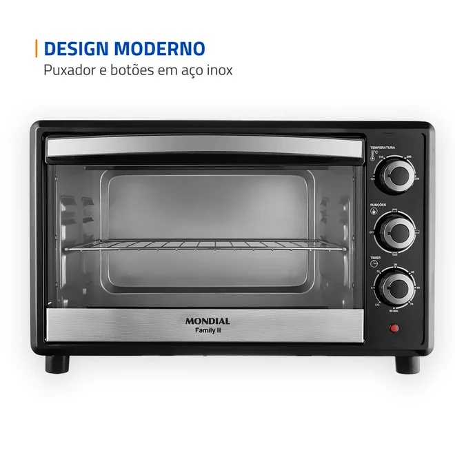 Forno Elétrico FRN-42B Family ll 42 Litros 127V 1600W Preto 5529-01 - Mondial