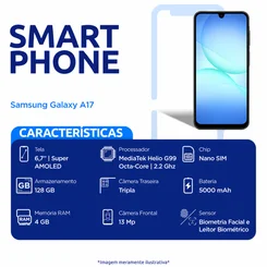Celular Samsung Galaxy A17 4G 128GB Azul